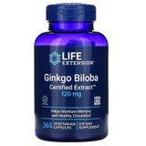 Опис товару: Гінкго Білоба дволопатеве, сертифікований екстракт, Ginkgo Biloba, Life Extension, 120 мг, 365 капсул