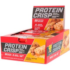 Protein Crisp, з хрускотом і смаком арахісового масла, BSN, 12 батончиків, 1,97 унц (56 г) кожен