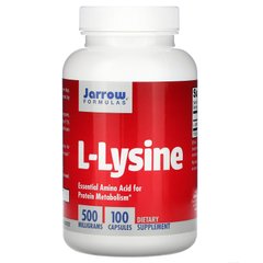 Лізин Jarrow Formulas (L-Lysine) 500 мг 100 капсул