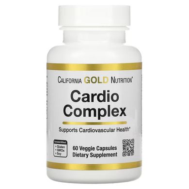 Комплекс для здоровья сердца California Gold Nutrition (Cardio Complex) 60 вегетарианских капсул купить в Киеве и Украине
