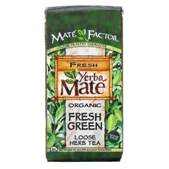 Органический Йерба Мате, Свежий зеленый листовой травяной чай, Mate Factor, 12 унций (340 г) купить в Киеве и Украине