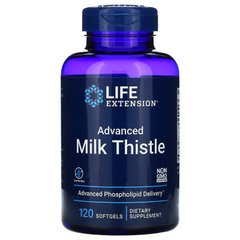 Європейський молочний чортополох, European Milk Thistle Advanced Phospholipid Delivery, Life Extension, 120 желатинових капсул