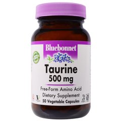 Таурин Bluebonnet Nutrition (Taurine) 500 мг 50 капсул