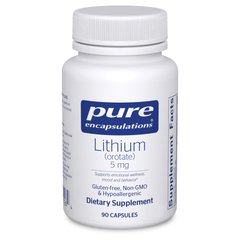 Літій Оротат Pure Encapsulations (Lithium Orotate) 5 мг 180 капсул