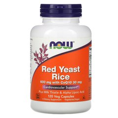 Червоний дріжджовий рис Now Foods (Red Yeast Rice) 600 мг 120 капсул