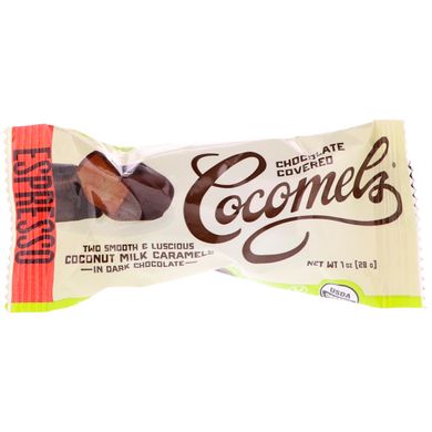 Органическая шоколадно-кокосовая молочная карамель, эспрессо, Cocomels, 15 штук, 1 унция (28 г) каждая купить в Киеве и Украине