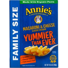 Макарони з сиром, Економічна упаковка, Annie's Homegrown, 10,5 унцій (298 г)