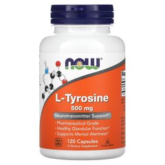 Тирозин Now Foods (L-Tyrosine) 500 мг 120 капсул