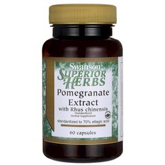 Екстракт граната, Pomegranate Extract, Swanson, 250 мг, 60 капсул