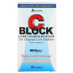 C Block, блокувальник крохмалю і вуглеводів, Absolute Nutrition, 90 капсул