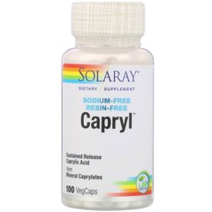 Каприл, уповільнене вивільнення, Solaray, 100 капсул в рослинній оболонці
