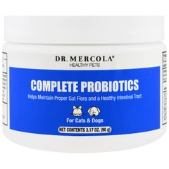 Комплексні пробіотики, для кішок і собак, Dr Mercola, 3,17 унц (90 г)