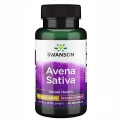 Харчова добавка "Зелена вівсяна трава" 575 мг Swanson (Avena Sativa 575mg) 60 капсул