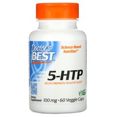 5-гідрокситриптофан, 5-HTP, Doctor's Best, 100 мг, 60 вегетаріанських капсул