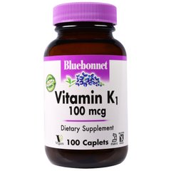 Витамин K1 Bluebonnet Nutrition (Vitamin K1) 100 мкг 100 капсул купить в Киеве и Украине