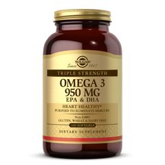 Омега-3 ЕПК і ДГК потрійна сила Solgar (Omega 3 EPA & DHA) 950 мг 100 капсул