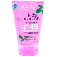 Дитячий сонцезахисний крем SPF 45 Alba Botanica (Kids Sunscreen) тропічні фрукти 113 г