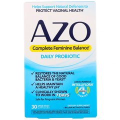 Повний жіночий баланс, щоденний пробіотик, Azo, 30 капсул