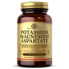 Калій та магній аспартат Solgar (Potassium Magnesium Aspartate) 90 рослинних капсул