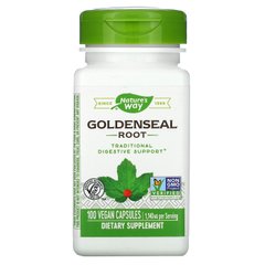 Жовтокорінь канадський (гідрастіс), Goldenseal, Nature's Way, 570 мг, 100 вегетаріанських капсул