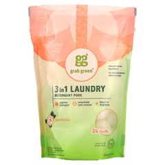 Пральний порошок 3 в 1 гарденія Grab Green (Laundry Detergent) 3 в 1 432 г