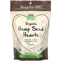 Насіння конопель органік Now Foods (Hemp Seed Hearts Real Food) 227 г