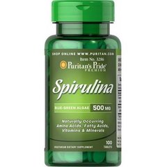 Спіруліна Puritan's Pride (Spirulina) 500 мг 100 таблеток