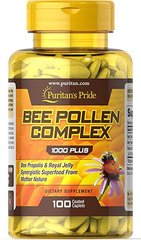 Пчелиная пыльца комплекс, Bee Pollen Complex, Puritan's Pride, 1000 мг, 100 таблеток купить в Киеве и Украине