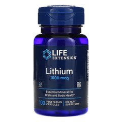 Літій, Lithium, Life Extension 1000 мкг, 100 вегетаріанських капсул