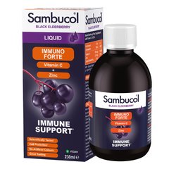 Чорна бузина + Вітамін С, Сироп для дітей від 1 до 12 років Sambucol (Black Elderberry Liquid) 230 мл