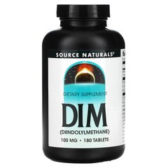 ДІМ (діндолілметан), DIM (Diindolylmethane), Source Naturals, 100 мг, 180 таблеток