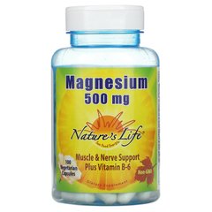 Магній, Nature's Life, 500 мг, 100 капсул