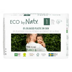 Органічні одноразові підгузники, від 2 до 5 кг, ECO BY NATY, 25 шт