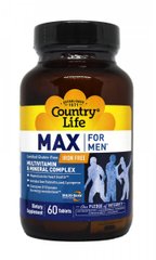 Мультивітаміни для чоловіків Country Life (Multivitamin & Mineral for Men) 60 таблеток