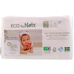 Органічні одноразові підгузники, від 3 до 6 кг, ECO BY NATY, 33 шт