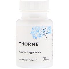 Мідь Бісгліцинат Thorne Research (Copper Bisglycinate) 60 капсул