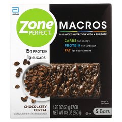 Батончики шоколад ZonePerfect (MACROS Bars Chocolatey Cereal) 5 батончиків по 50 г