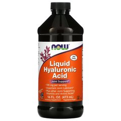 Гіалуронова кислота ягідний смак Now Foods (Liquid Hyaluronic Acid Plus Nutritional Supplement) 100 мг 473 мл