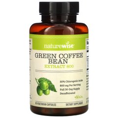 NatureWise, Екстракт зелених кавових зерен 800, 60 вегетаріанських капсул