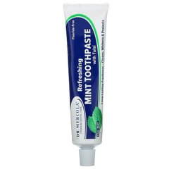 Зубна паста без фториду, Toothpaste with Tulsi, Dr Mercola, освіжаюча, м'ятна, 85 г