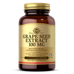 Экстракт виноградных косточек Solgar (Grape Seed Extract) 100 мг 60 капсул купить в Киеве и Украине