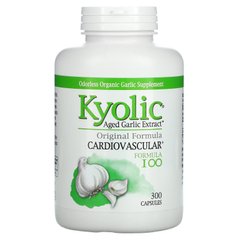 Екстракт зрілого часнику, для серцево-судинної системи, формула 100, Kyolic, 300 капсул