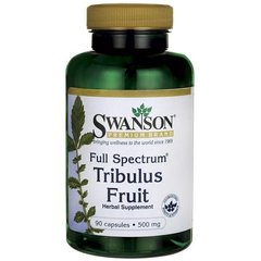 Трибулус, Full-Spectrum Tribulus Fruit, Swanson, 500 мг, 90 капсул
