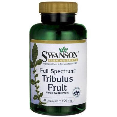 Трибулус, Full-Spectrum Tribulus Fruit, Swanson, 500 мг, 90 капсул купить в Киеве и Украине