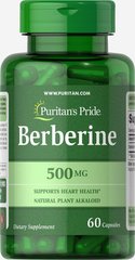 Берберин, Berberine, Puritan's Pride, 500 мг, 60 капсул