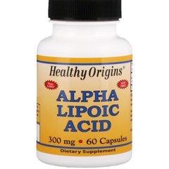 Альфа-ліпоєва кислота Healthy Origins (Alpha-lipoic acid) 300 мг 60 капсул