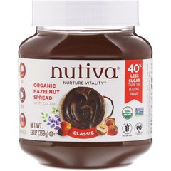 Органічна шоколадна паста зі смаком лісового горіха, Класична, Nutiva, 13 рідкий унцій (369 г)