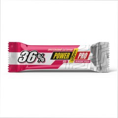 Протеїнові батончики 36% малина Power Pro (Protein Bar 36% Raspberry Crushon) 20 шт по 60 г