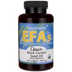 Олія з насіння чорної смородини, Black Currant Seed Oil гLA (OmeгaTru), Swanson, 500 мг 180 капсул