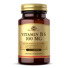 Вітамін В6 Solgar (Vitamin B6) 100 мг 100 таблеток